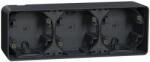 Schneider Mureva Styl - aparenta mounted box - trei module hsauizontal- grey (MUR37713)