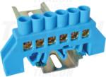 Tracon Bareta izolata (N/PE), culoare albastra NPE-B8-6 230/400VAC, 100A, 8×12mm, 6P, IP20 (NPE-B8-6)