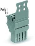 Wago 1-conductor female plug; Strain relief plate; 2.5 mm2; 10-pole; 2, 50 mm2; gray (2022-110/135-000)