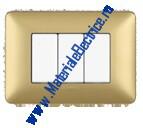 Bticino Placa ornament 3 module Aur mat Bticino Matix (AM4803MGL)