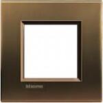 Bticino Placa Ornament, 2 Module, Bronz, Living Light, Bticino (lna4802bz)