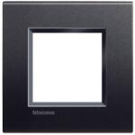 Bticino Placa Ornament, 2 Module, Antracit, Living Light, Bticino (lna4802ar)