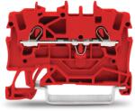 Wago 2-conductor through terminal block; 1.5 mm2; suitable for Ex e II applications; side and center marking; for DIN-rail 35 x 15 and 35 x 7.5; Push-in CAGE CLAMP®; 1, 50 mm2; red (2001-1203)