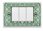Vimar Placa ornament 3 module Vimar(Plana)Reflex air (14653.42)