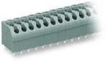 Wago PCB terminal block; push-button; 1.5 mm2; Pin spacing 5 mm; 3-pole; Push-in CAGE CLAMP®; 1, 50 mm2; gray (250-503)