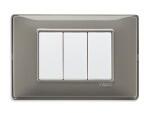 Vimar Placa ornament 4 module Vimar(Plana) Reflex ash (14654.40)
