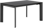sømcasa Sötétszürke kerámia kihúzható étkezőasztal Somcasa Tamara 160/240 x 90 cm fekete alappal (00MS203568)