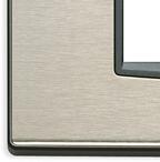 Vimar Placa ornament 2 module centrale Vimar(Eikon) Inox brushed steel (20652.91)