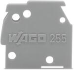 Wago End plate; snap-fit type; 1 mm thick; light gray (255-300)