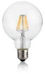 Ideal Lux Bec LED Globo transparent, dulie E27, 8 W - 3000 K, lumina calda, D: 95 mm (101323 IDEAL LUX)