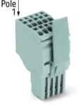 Wago 2-conductor female connector; Locking lever; 1.5 mm2; 10-pole; 1, 50 mm2; gray (2020-210/125-000)