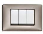 Vimar Placa ornament 3 module Vimar(Planametal pearl nickel (14653.74)