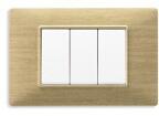 Vimar Placa ornament 3 module Vimar(Plana) Tehno-polimer ash (14653.31)