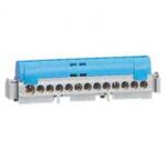 Legrand IP2X terminal block - neutral (albastru) - 1 x 6 to 252 - 33 x 1.5 to 162 -L 276 mm (004848)