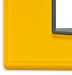 Vimar Placa ornament 4 module Vimar(Eikon) Glass yellow ice (20654.75)