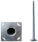 SV Stalp metalic octogonal cu flansa inaltime 3 metri (TRV-0.3M)