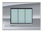 Bticino Placa Ornamentala, 3 Module, Nichel, Living Light, Bticino (lna4803ns)