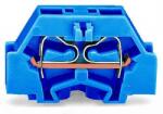 Wago 2-conductor terminal block; suitable for Ex i applications; without push-buttons; with fixing flange; for screw or similar mounting types; Fixing hole 3.2 mm Ø; 2.5 mm2; CAGE CLAMP®; 2, 50 mm2; blue (