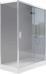 Viva Aqua TISA - ASZIMMETRIKUS zuhanykabin - 6 mm víztiszta vízlepergető üveg - 90 x 130 x 200 cm (AS_6FF_8892_6TA_126130) - globalvivamarket
