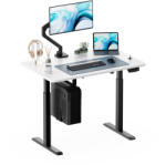 StableDesk Birou reglabil electric StableDesk, 1 motor, Touchscreen, Ridica 80 kg, Ergonomic, 3 Functii de Memorie, Sistem Anti-Coliziune, Timer, Inaltime 71-119 (SD-102-NE-R-AL-120x67)