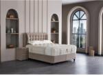 ABC Bedding Limoges kárpitozott ágyneműtartós franciaágy - beépített LED világítás, tört fehér - 160x200