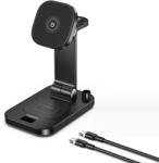 THREEKEY TK-23 4 az 1-ben vezeték nélküli töltő 15W - fekete