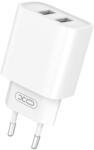 XO CE02C hálózati töltő 2xUSB-A csatlakozással 2.1A - fehér
