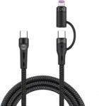 Forever Type-C - Lightning/Type-C kábel 60W 1m - fekete