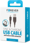 Forever USB-A - microUSB kábel 1m 1A - fekete