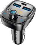 Forever TR-370FM transzmitter Bluetooth 2xUSB-A és 1xUSB-C csatlakozással PD 30W - fekete