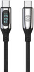 Forever LCD Type-C - Type-C kábel 100W 1m - fekete