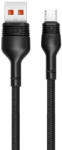 XO NB55 USB-A - microUSB kábel 1m 5A - fekete
