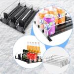  Organizator pentru frigider cu glisare automată | DRINZER Alb