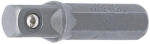 BGS Adaptor pentru tubulare 6.3mm(1/4"), antrenare 6.3 mm (1/4"), lungime30 mm, BGS 8202 (B-8202)