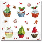Javoli Karácsonyi Christmas Cupcakes szalvéta 20 db-os 33x33 cm (PNN90436)
