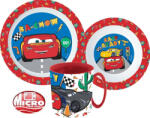 Javoli Disney Verdák Lets Race étkészlet, micro műanyag szett bögrével 350 ml (STF22236)