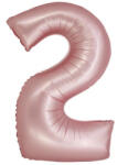 Javoli Rózsaszín 2-es Light Pink Mat szám fólia lufi 76 cm (MLG159059)