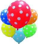 Javoli Dots, pöttyös léggömb, lufi 6 db-os (PNN88885)