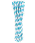Javoli Kék Light Blue Stripes papír szívószál 24 db-os (MLG114904)