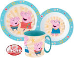 Javoli Peppa malac Kindness étkészlet, micro műanyag szett bögrével 350 ml (STF22242)