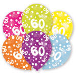 Javoli Happy Birthday 60 Colorful léggömb, lufi 6 db-os 11 inch (27, 5cm) (DPA996547)