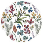 Javoli Virág Herbs papírtányér 8 db-os 23 cm (PNN95201)