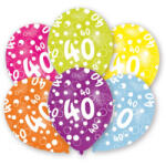 Javoli Happy Birthday 40 Colorful léggömb, lufi 6 db-os 11 inch (27, 5cm) (DPA996545)