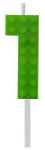 Javoli Építőkocka 1-es Green Blocks tortagyertya, számgyertya (MLG132632D)