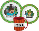 Javoli Minecraft Creeper étkészlet, micro műanyag szett bögrével 350 ml (STF22232)