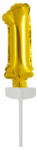 Javoli Gold, Arany 1-es szám fólia lufi tortára 13 cm (DPA9912675)
