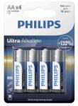 Philips BATERIE ULTRA ALKALINE LR6 AA BLISTER 4 BUC Philips PBATERIE ULTRA ALKALINE LR6 AA BLISTER 4 BUC (PH-LR6E4B/10) Baterii de unica folosinta
