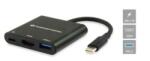 Conceptronic Notebook Dokkoló - DONN01B (USB-C to HDMI+USB-C PD: 60W+USB-A 3.0, fekete) (DONN01B) - wincity