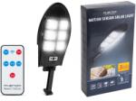 PHENOM 55291A napelemes LED fali lámpa, utcai típusú, távirányítóval, PIR érzékelővel, 10W, 1200 lm, 180 SMD LED, 3000 mAh Li-ion akkumulátor, hideg fehér fény, IP65