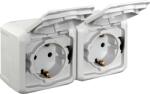 Legrand Forix Ip44 Fk 2x2p+f Földelt Aljzat Szürke, Gyermekvédelemmel, 16a 250v